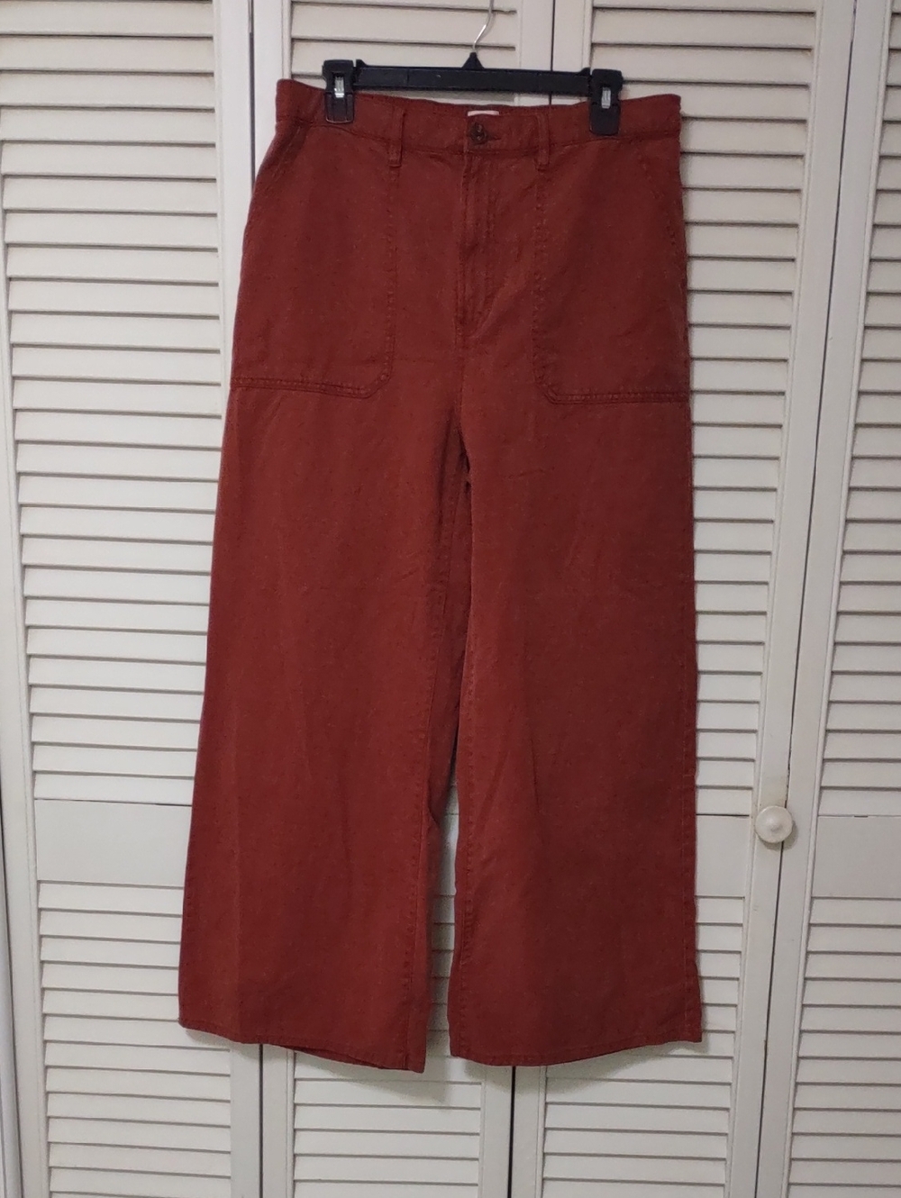 Ana A.n.a. Wide Leg Burnt Orange Pants Cotton Lyocell Size 12